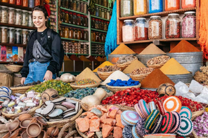 Depuis Marrakech : visite guidée de la médina, des souks et des monuments