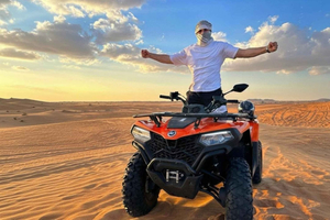 Marrakech: Tour del deserto di Agafay con quad, giro in cammello e cena