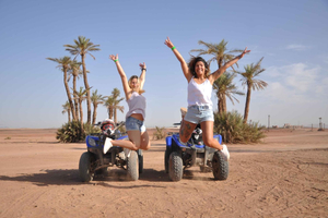 Marrakech: Desert and Palm Grove Quad Tour with Tea