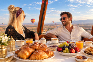 Vol privé en montgolfière à Marrakech et petit-déjeuner à bord