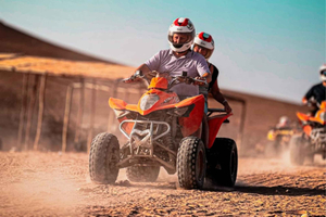 Sonnenuntergang bis zu den Sternen: Quad-Fahrt in Agafay & Abendessen in der Wüste