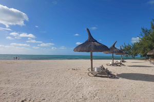 All inclusive Ile aux Cerfs Speedboat Tour with parasailing