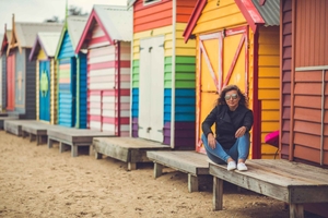 Melbourne: fotoshoot bij Brighton Beach/Bathing Boxes