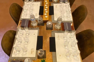 Tequila and Mezcal tasting in an educational tasting room