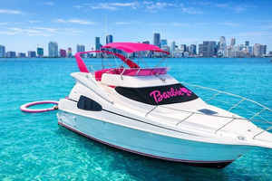 Barbie Pink Miami Yacht Rental | 2 Free Jet skis | Private Boat