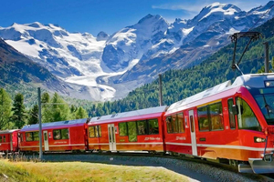 From Milan: Bernina Express Train and St. Moritz Tour