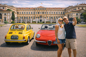 From Milan: Tour In Monza and Villa Reale with a Classic Car