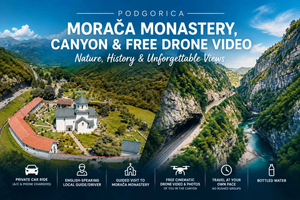 Monastère de Morača, canyon et vidéo drone gratuite