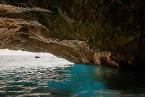 Tivat: Blue Cave and Old Submarine Tunnel Speedboat Tour