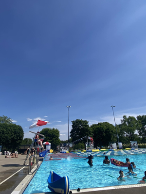 Aquatic complex at Jean-Drapeau Park - play fountains