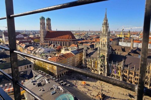 Munich from above: two towers, two views