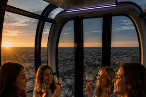 München: Sky Flower i pariserhjulet över Münchens hustak