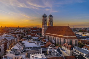 München: wandeltour bij zonsondergang, inclusief drankpauze