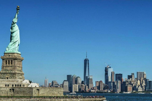 New York City: ticket voor het Vrijheidsbeeld, veerboot en app-rondleiding