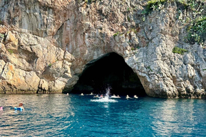 Nice: Mala-grotterne, Villefranche og snorkelbådtur