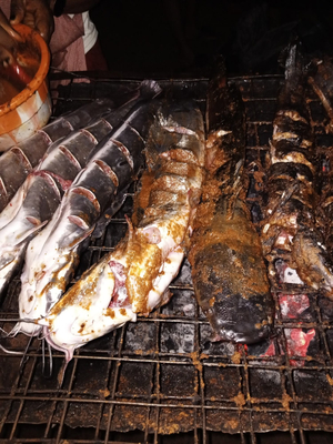 Blessing white fish barbeque