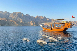Khasab: Fjord Cruise with Snorkeling & Dolphin Sightings