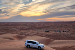 Sunset at wahiba desert
