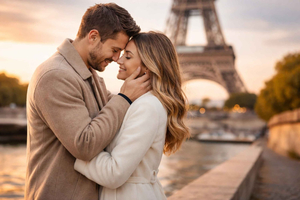 Paris: Professionel fotosession ved Eiffeltårnet