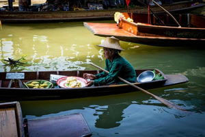 Damnoen Saduak Floating & Maeklong Train Market Day Tour