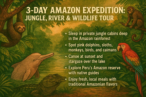 Spedizione di 3 giorni in Amazzonia: giungla, fiume e fauna selvatica