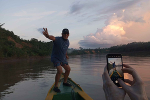 Boat expedition on the Tambapata River