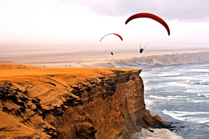 Paracas: Paralotniarstwo - Parapente nad rezerwatem Paracas