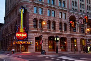 Måltid på Hard Rock Cafe Philadelphia