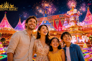 Khao Lak: Espetáculo Phuket Carnival Magic com Buffet e Transfer