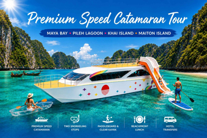 Fra Katamarantur til Phi Phi, Maya Bay og Maiton Island