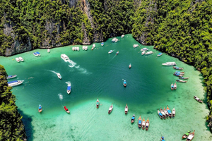 Phuket: Maya, Phi Phi und Bamboo Island mit Mittagsbuffet