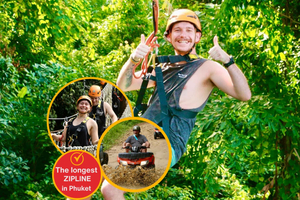 Phuket : Zipline+ATV By Erawan Patong Seaview Zipline