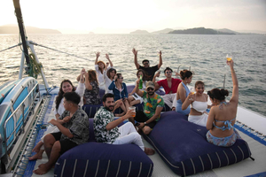 Sunset Yacht Party with DJ, Food, and Drinks