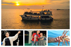 Phu Quoc: Tour en barco para pescar calamares al atardecer y de noche