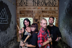 Axe Throwing in Fun Arena