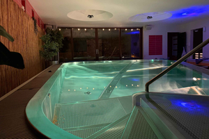 Private Spa with a large warm indoor pool, hot tub & sauna