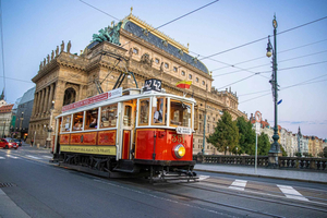 Prague : Billet de tramway historique avec arrêt et montée pour la ligne 42