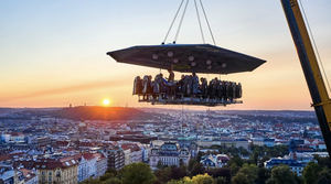 EXCLUSIVE Dinner In The Sky - during the sunset