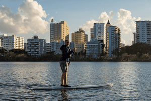San Juan: Glass Bottom Paddleboard Rental at Condado Lagoon