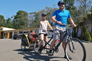 Quebec City - wypożyczalnia tandemów elektrycznych na Ile d'Orléans