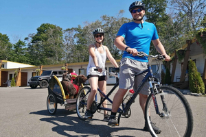 Quebec City - wypożyczalnia rowerów tandemowych na Ile d'Orléans