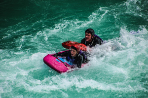 Sledging  - Riverboarding
