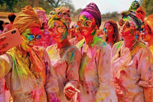 Jaipur: celebração do Festival Holi com música folclórica e petiscos