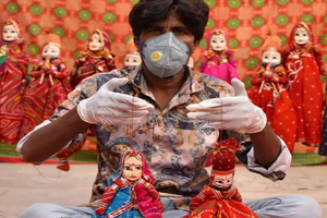 Jaipur: Workshop i fremstilling af Kathputli-dukker og show