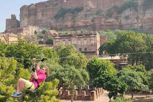 Jodhpur : fort de Mehrangarh et descente en tyrolienne