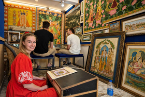 Udaipur: laboratorio di pittura Pichwai e in miniatura