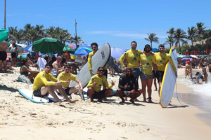 Lekcje surfingu: w Arpoador w Ipanema.
