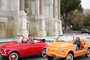 Rome : visite en Fiat 500 décapotable et séance photo