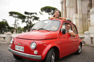 Roma: Experiência Fiat 500 com Gelato e Fotos