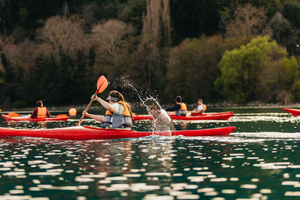 Kayak among archeology and nature at Lake Castel Gandolfo